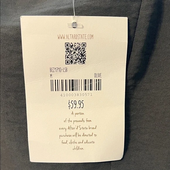 Altar'd State Olive Green Sweetheart Blouse - Picture 3 of 5